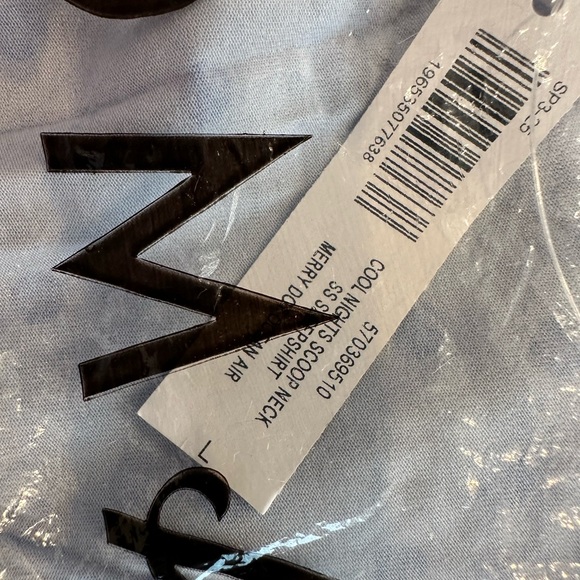 Soma Cool Nights Scoop Neck Short Sleeve Sleepshirt Merry Dot Ocean Air L - Picture 3 of 8